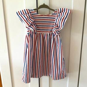 Zara striped patriotic dress size 2-3 excellent condition